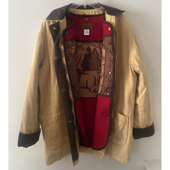 Pendleton Other - Rare Vintage Pendelton Field Jacket With Intarsia Wool Wildlife Vest Beaver Deer